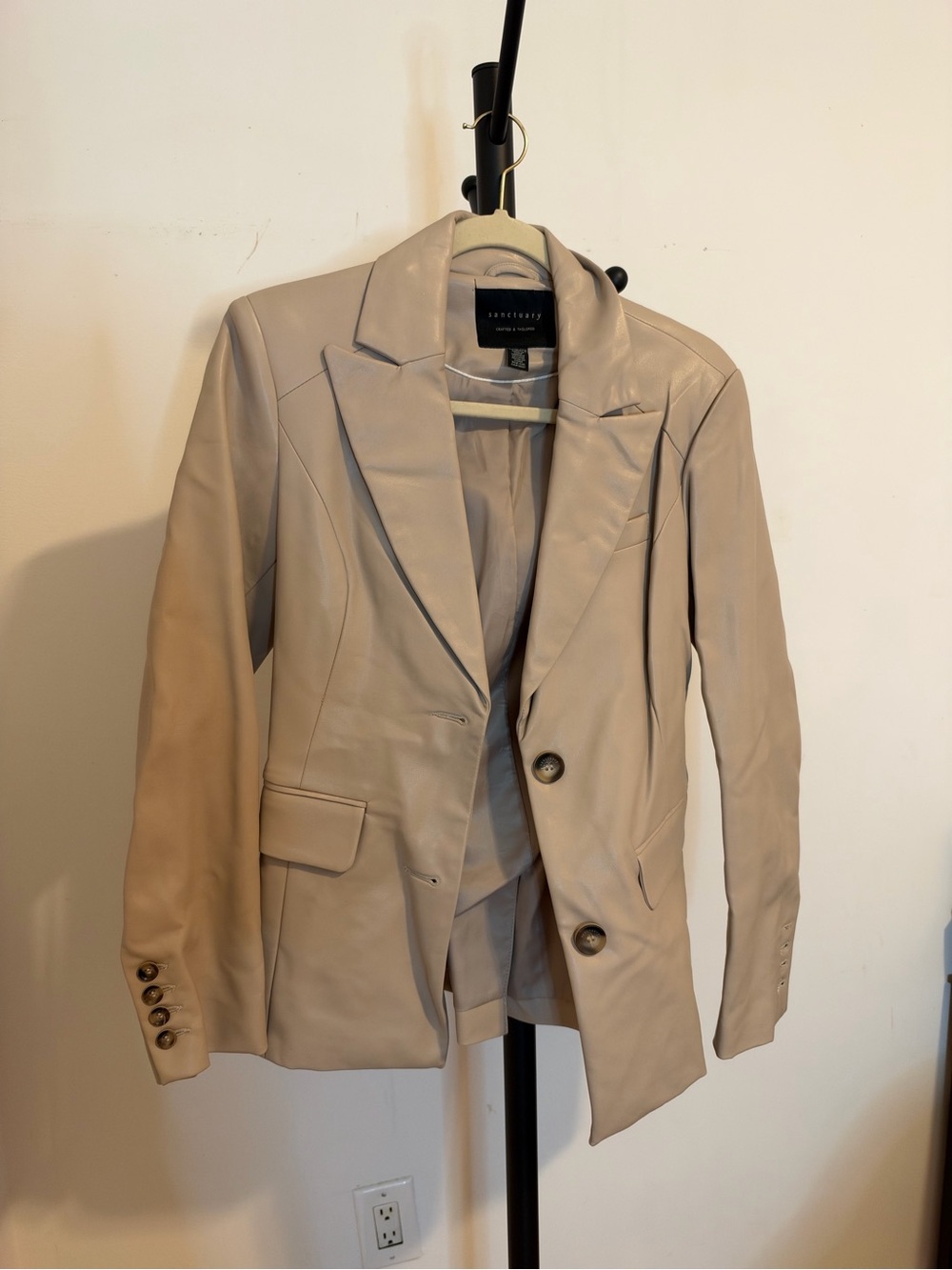 Sanctuary Leather Corset Blazer